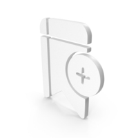 Badge Book Mark Add Icon White PNG & PSD Images
