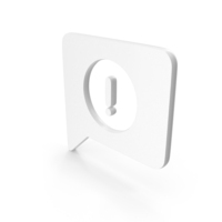 Attention Comment Icon White PNG & PSD Images