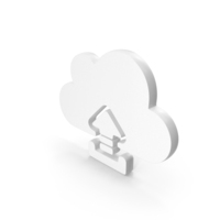 White Cloud Upload Icon PNG & PSD Images