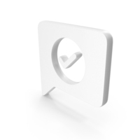 White Comment With Check Mark Icon PNG & PSD Images