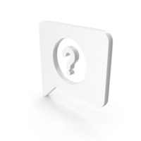 White Question Mark Comment Icon PNG & PSD Images