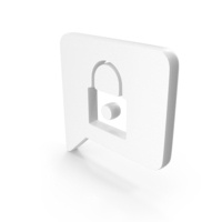 Comment Lock Icon White PNG & PSD Images