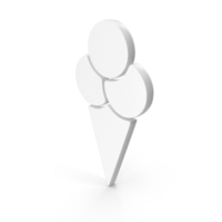 Ice Cream Cone Icon White PNG & PSD Images