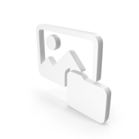 Gallery Photo folder Icon White PNG & PSD Images