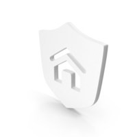 Home Shield Icon White PNG & PSD Images