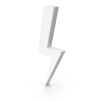 Lightning Thunder Icon White PNG & PSD Images