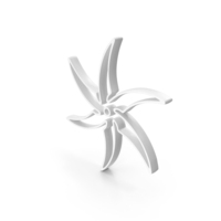 Out Line Shuriken Icon White PNG & PSD Images