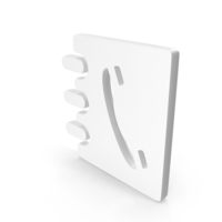 Phone Book Icon White PNG & PSD Images