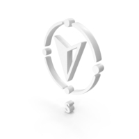 South Direction Icon White PNG & PSD Images