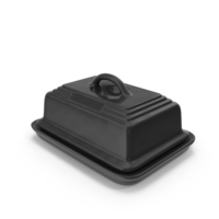 Black Stoneware Butter Dish PNG & PSD Images