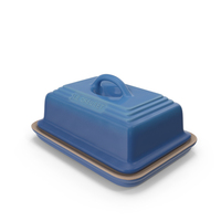 Le Creuset Blue Stoneware Butter Dish PNG & PSD Images