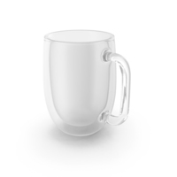 Clear Double Wall Glass Coffee Mug PNG & PSD Images