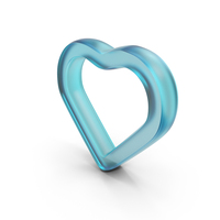 Heart Outline Glass Symbol PNG & PSD Images