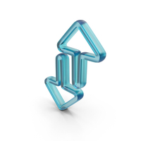 Glass Up And Down Arrows Outline Symbol PNG & PSD Images