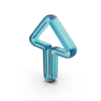 Glass Upward Direction Outline Arrow Symbol PNG & PSD Images
