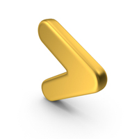 Gold Greater Than Symbol PNG & PSD Images