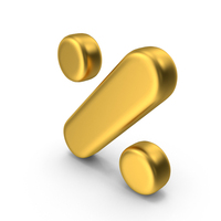 Gold Percent Symbol PNG & PSD Images