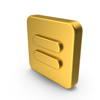 Gold Equals Icon PNG & PSD Images