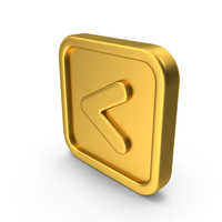 Gold Less Than Icon PNG & PSD Images