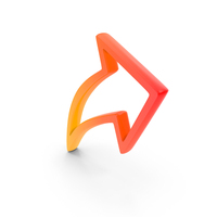 Forward Arrow Glow Symbol PNG & PSD Images