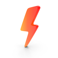 Lightning Bolt Glow Symbol PNG & PSD Images