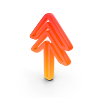 Outline Arrow Up Navigation Glow Symbol PNG & PSD Images