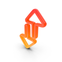 Up And Down Arrows Outline Symbol PNG & PSD Images