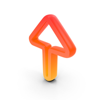 Upward Direction Arrow Outline Symbol PNG & PSD Images