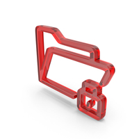 Folder Lock Glass Icon PNG & PSD Images