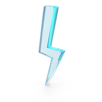 Lightning Thunder Icon Glass PNG & PSD Images