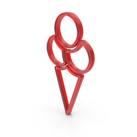 Out Line Cone Ice Cream Icon Glass PNG & PSD Images