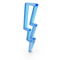 Glass Lightning Outline Icon PNG & PSD Images