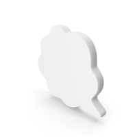 White Chat Cloud Symbol PNG & PSD Images
