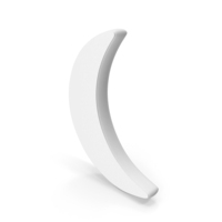 White Crescent Moon Symbol PNG & PSD Images