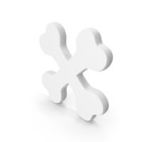 White Crossbones Symbol PNG & PSD Images