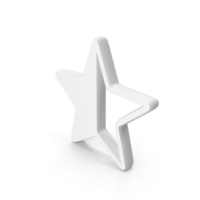 White Half Filled Star Symbol PNG & PSD Images