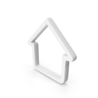 White Home Outline Symbol PNG & PSD Images