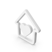 White Love Home Symbol PNG & PSD Images
