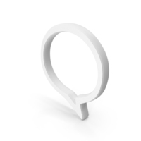 White Message Outline Symbol PNG & PSD Images