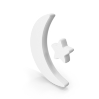 White Moon Star Symbol PNG & PSD Images