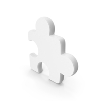 White Puzzle Piece Symbol PNG & PSD Images