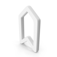 White Up Arrow Outline Symbol PNG & PSD Images