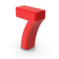 Red Number 7 PNG & PSD Images