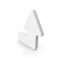 White Angled Up Arrow Symbol PNG & PSD Images