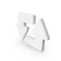 White Loop Arrows Symbol PNG & PSD Images
