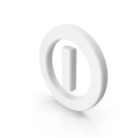 White Power Button Symbol PNG & PSD Images