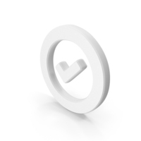 White Approved Symbol PNG & PSD Images