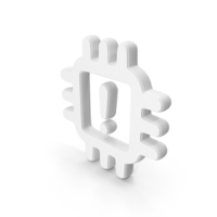 White CPU Alert Symbol PNG & PSD Images