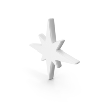 White North Star Symbol PNG & PSD Images