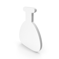 White Chemical Flask Icon PNG & PSD Images